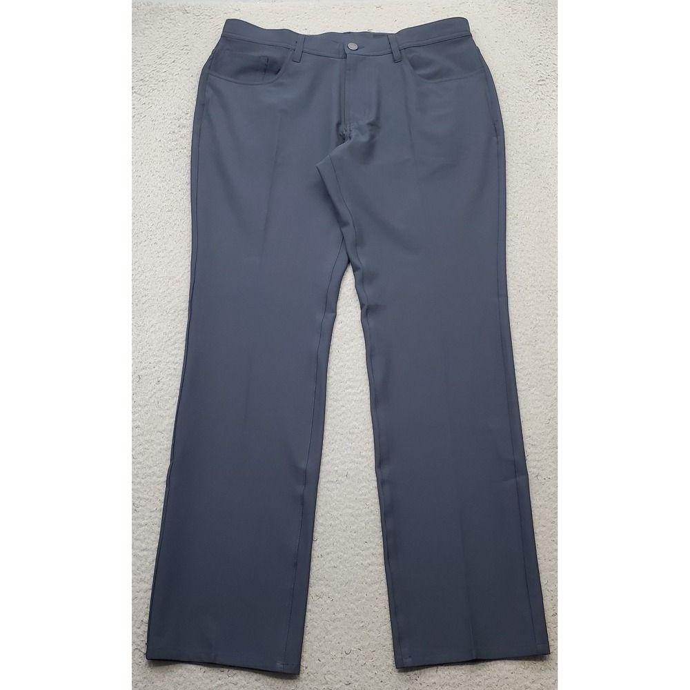 Dunning Golf Chino Pants Mens 34/32 Navy Performance Stretch Quick Dry D7S21P068